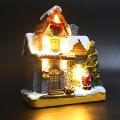Light Up Christmas Houses Village Home Desktop Decor Statue House A