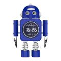 Robot Smart Digital Alarm Clock Temperature Display Desktop(blue)