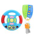 Electronic Steering Wheel Toy with Light Simulation Car Children Toy
