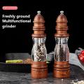 Wood Lighthouse Mill Spice Bottle Manual Pepper Grinder Adjustable