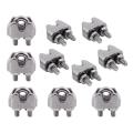 10pcs 2mm 1/16 Inch Stainless Steel Wire Rope Cable Clamp Fastener