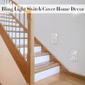 6 Pcs Bling Light Switch Cover (single Gang Socket, Duplex Outlet)