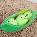 Baby Green Pea Plant Beans Plush Toys with Bag Plush Stuffed Toys