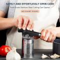 Can Opener Manual Smooth Edge for Safe Cut, Kitchen 4 In 1 Jar Opener