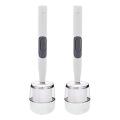 Toilet Brushes & Holders (2 Pack), for Bathroom Deep Cleaning-white