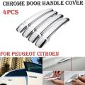 For Citroen C4 C4 Picasso C6 Peugeot Chrome Door Handle Cover Trim