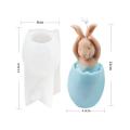 Easter Eggs Bunny Silicone Candle Mold for Diy Handmade Mould(a)