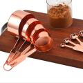 9 Pcs Rose Gold Stainless Steel Cups and Spoons for The Kitchen Set