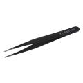 Black Metal Straight Sharp Tip Tweezer