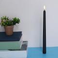Pack Of 6 Remote Halloween Taper Candles Black,battery Candles