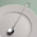 Stainless Steel Coffee Spoon Set,10 Pcs Silver Leaf Stirring Spoons