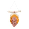 Woven Chic Bohemian Woven Leaf Tapestry with Cotton Tassel A