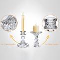 Candlestick Holders Set,4inch H Taper Candle Holders Bulk,12pcs,clear