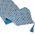 Blue Table Runner 72 Inches Jacquard Coffee Table Runner