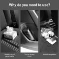 Universal Car Seat Back Storage Box Trash Can Car Beverage Rack Beige
