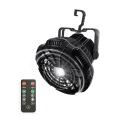 Camping Fan with Led,remote Control,180 Rotation,for Picnic,et,black