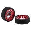 4pcs Rc Car Tires & Wheels for Wltoys K969 Iw04m Mini-z Rc 1/28s,red