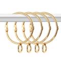 30 Pcs Openable Curtain Rings with Eyelet for Hook Pins (1.5 Inch)