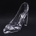 2x Crystal Shoes Glass Home Decor Cinderella High-heeled Shoes