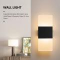 3w Led Wall Light Up Down Lamp Home Bedroom Fixture-black+warm White