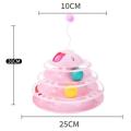 Cat Toy with Bell Rolling Ball, Cat Tower Toy Pink