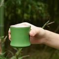 2 Pcs Ceramic Green Kung Fu Tea Cup Set Bamboo Mugs for Tea Teacup