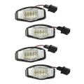 2pcs Car Led License Plate Light for Honda Civic Honda Accord Black