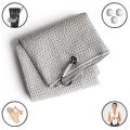 Tri-fold Microfiber Pattern Golf Towels for Men - Golf Brush Kit