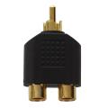 Gold Plated Splitter Rca Plug to 2 X Rca Sockets