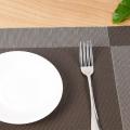 Pvc Western Placemat Single Frame Heat Insulation Pad Silver Gray