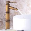 Brass Bamboo Style Faucet Single Handle Hot and Cold Water Tap A