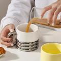 Electroplating Ceramic Mugs Coffee Cups Tea Cold Drink Juice Mug C
