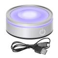 Led Light Base with Sensitive Touch Round Colorful Silver Concave