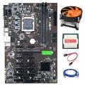 Btc-b250 Mining Motherboard with G3900 Cpu+cooling Fan 12 Pci-e16x