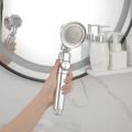 Pressure Shower Head with Switch On/off Button Bathroom(white)