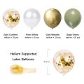 3set Balloons Eucalyptus Pearl Olive Green Birthday Party Decorations