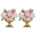 Metal Elegant Vase for Wedding Party Decor Anniversary (golden,2 Pcs)