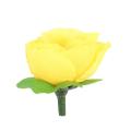 Yellow Fabric Silk Artificial Rose Flower Heads for Decoration 50 Pcs