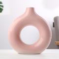 Ceramic Vase Flower Round Flower Vase for Home Decor Art Vases L