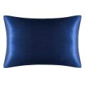 Both Sides Natural Pure Mulberry Silk Pillowcase Navy Blue