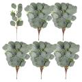 40 Pieces Artificial Eucalyptus Leaves Greenery Stems Branches