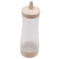 Squeeze Bottle Kitchen Accessories Gravy Plastic Beige + Transparent