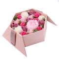 Artificial Flowers Flower Paper Box Soap Flower Packing Set Pink