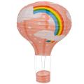 12inch Hot Air Balloon Paper Decor, Pink Rainbow