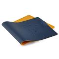 40cm X 80cm Pu Leather Table Mat for Office (dark Blue and Yellow)