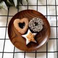 Round Solid Wood Plate Whole Acacia Wood Fruit Dishes Wooden Saucer