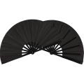 10 Pieces Large Folding Fan Nylon Cloth Handheld Hand Fan