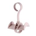 Rotating Storage Rack Bag Hanger Clothes Plastic Rack Tie Pink