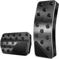 No Drilling Aluminum Brake and Accelerator Pedal Covers (black)
