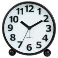 Digo 3d Metal Black Alarm Clock 4 Inches for Children Bedroom/office